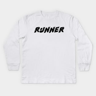 Runner Run Cardio Long Distance Half Marathon 5k 10k Kids Long Sleeve T-Shirt